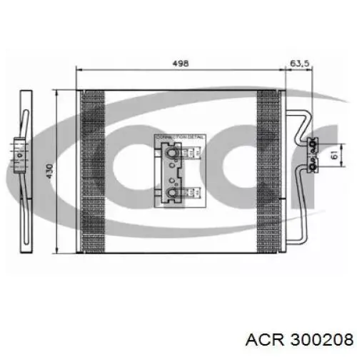 Радиатор кондиционера 300208 ACR