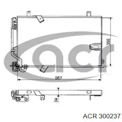 Радиатор кондиционера 300237 ACR