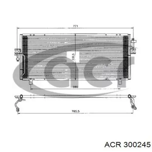 Радиатор кондиционера 300245 ACR