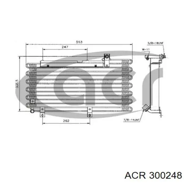 Радиатор кондиционера 300248 ACR