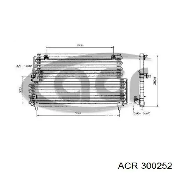 Радиатор кондиционера 300252 ACR