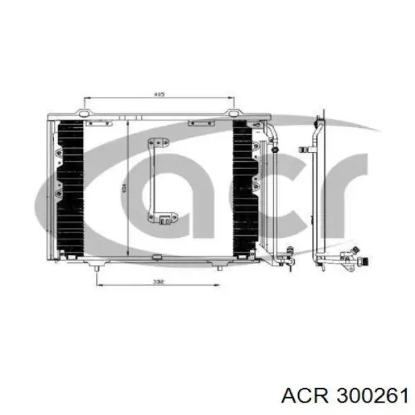 Радиатор кондиционера 300261 ACR