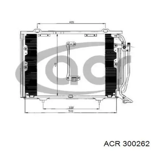 Радиатор кондиционера 300262 ACR