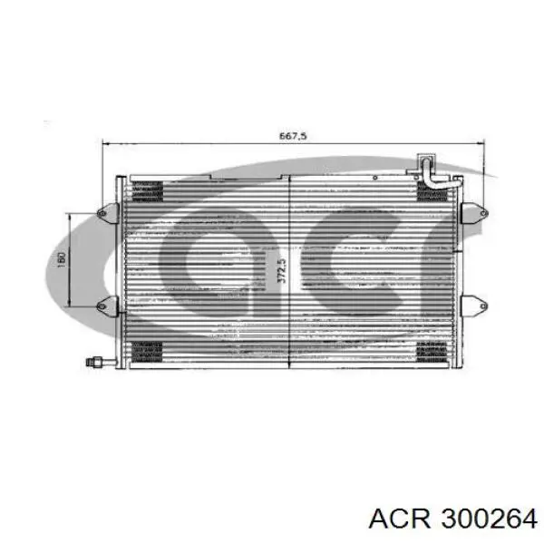 Радиатор кондиционера 300264 ACR