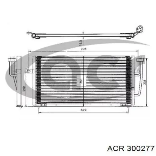 Радиатор кондиционера 300277 ACR