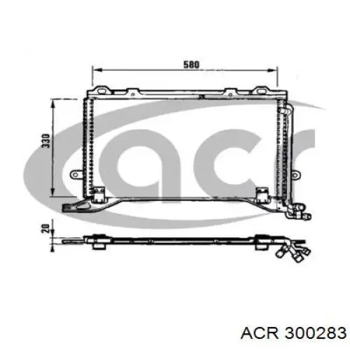 Радиатор кондиционера 300283 ACR