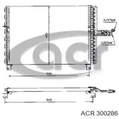 Радиатор кондиционера 300286 ACR