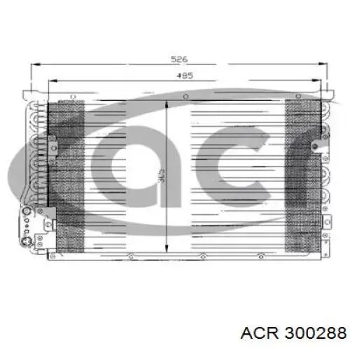 Радиатор кондиционера 300288 ACR