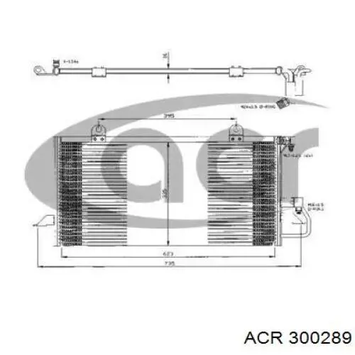 Радиатор кондиционера 300289 ACR