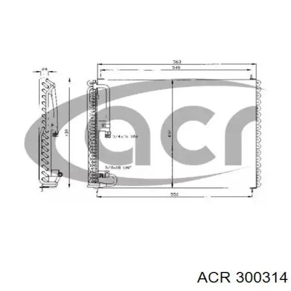 Радиатор кондиционера 300314 ACR