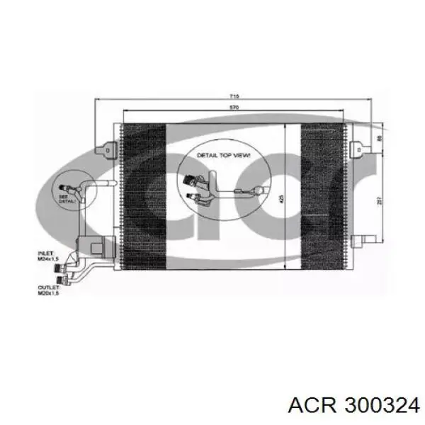 Радиатор кондиционера 300324 ACR
