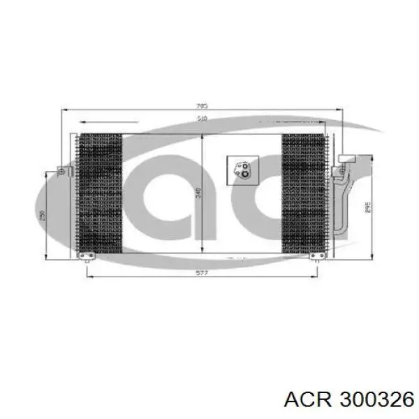 Радиатор кондиционера 300326 ACR