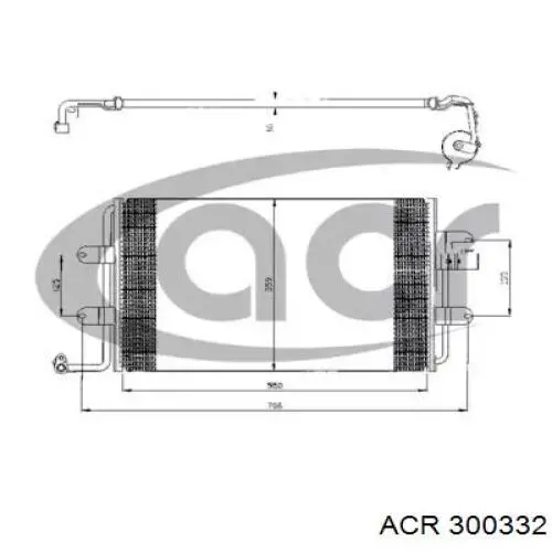 Радиатор кондиционера 300332 ACR