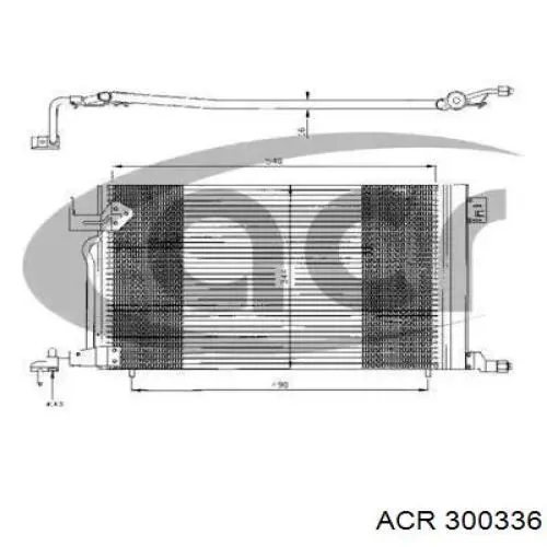 Радиатор кондиционера 300336 ACR