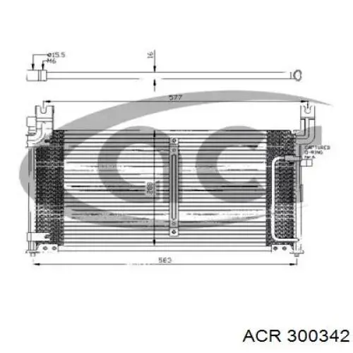 Радиатор кондиционера 300342 ACR