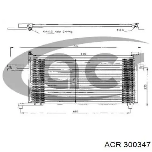 Радиатор кондиционера 300347 ACR