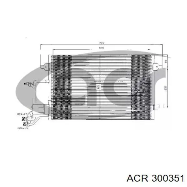 Радиатор кондиционера 300351 ACR