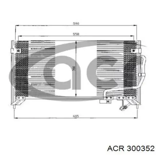 Радиатор кондиционера 300352 ACR