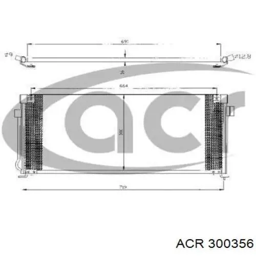 Радиатор кондиционера 300356 ACR