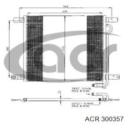 Радиатор кондиционера 300357 ACR