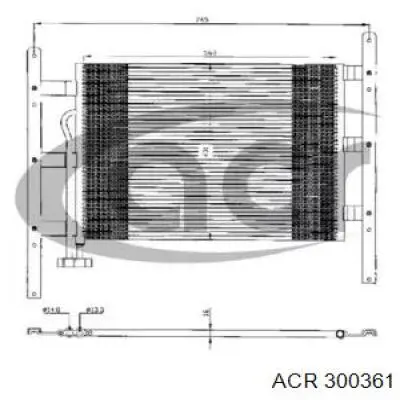 Радиатор кондиционера 300361 ACR