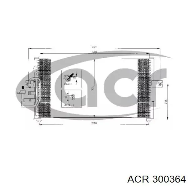 Радиатор кондиционера 300364 ACR