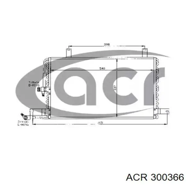 Радиатор кондиционера 300366 ACR
