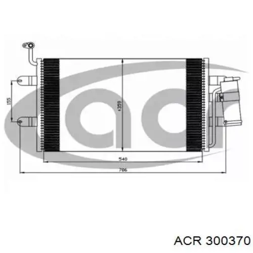 Радиатор кондиционера 300370 ACR