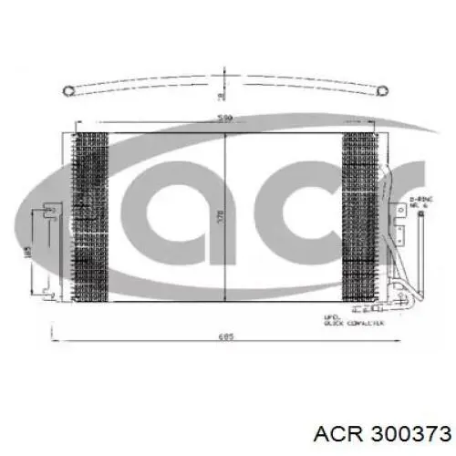 Радиатор кондиционера 300373 ACR