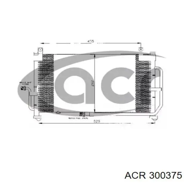 Радиатор кондиционера 300375 ACR