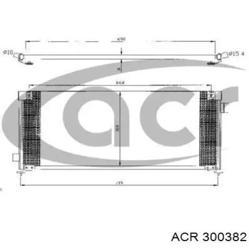 Радиатор кондиционера 300382 ACR