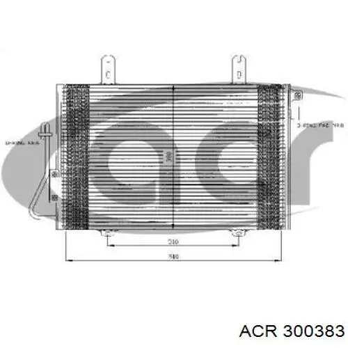 Радиатор кондиционера 300383 ACR