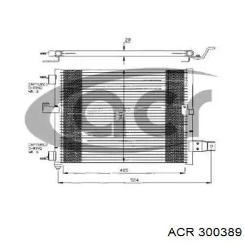 Радиатор кондиционера 300389 ACR