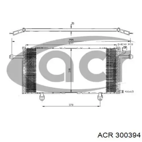 Радиатор кондиционера 300394 ACR
