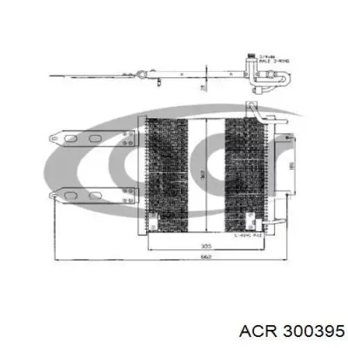 Радиатор кондиционера 300395 ACR