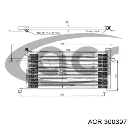 Радиатор кондиционера 300397 ACR