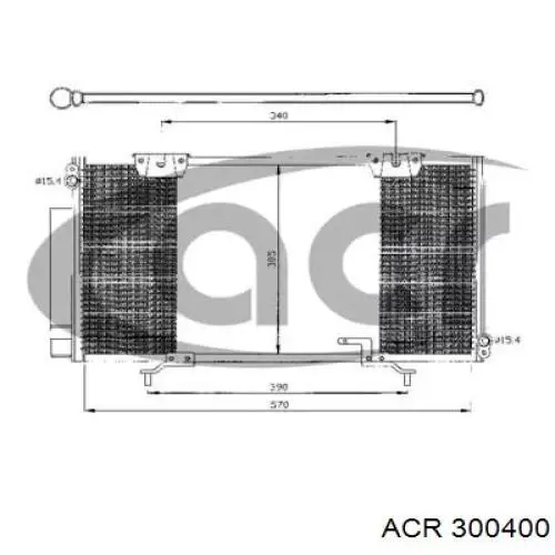 Радиатор кондиционера 300400 ACR