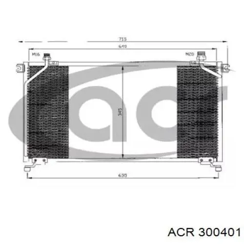 Радиатор кондиционера 300401 ACR