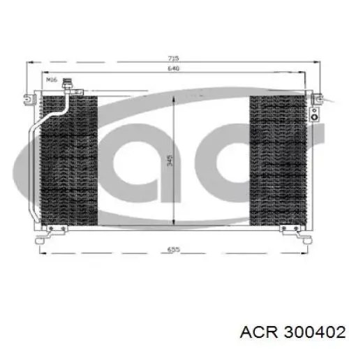 Радиатор кондиционера 300402 ACR