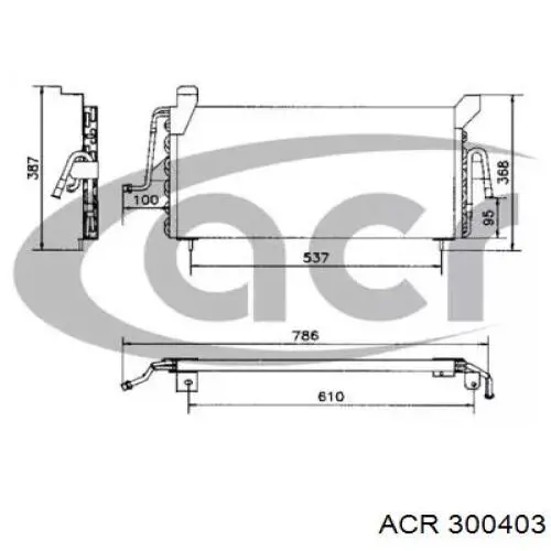 Радиатор кондиционера 300403 ACR
