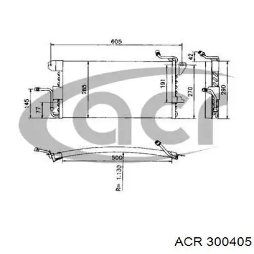 Радиатор кондиционера 300405 ACR