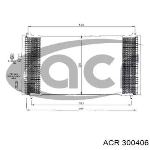 Радиатор кондиционера 300406 ACR