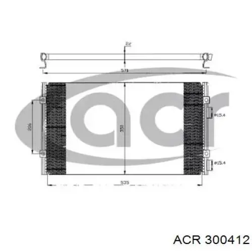 Радиатор кондиционера 300412 ACR