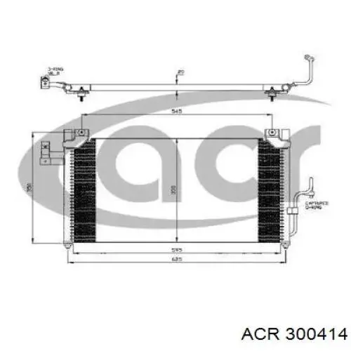 Радиатор кондиционера 300414 ACR