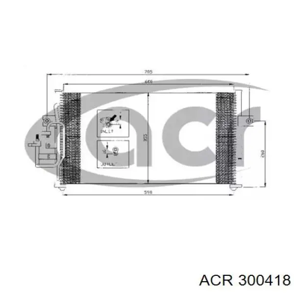 Радиатор кондиционера 300418 ACR