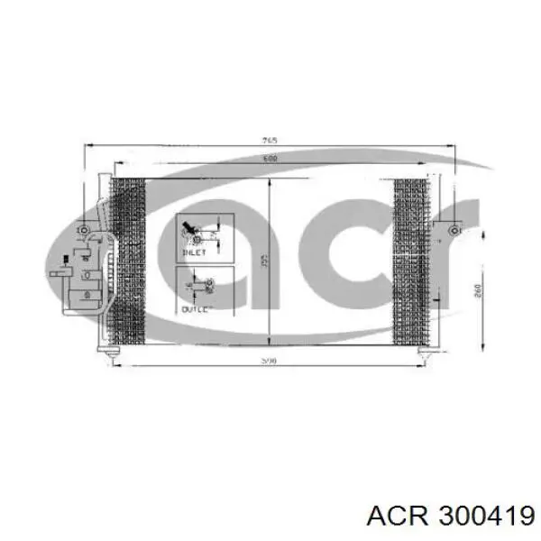 Радиатор кондиционера 300419 ACR