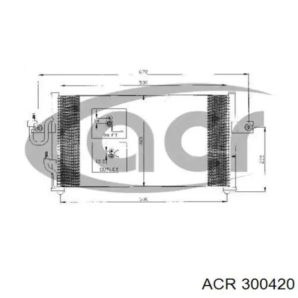 Радиатор кондиционера 300420 ACR