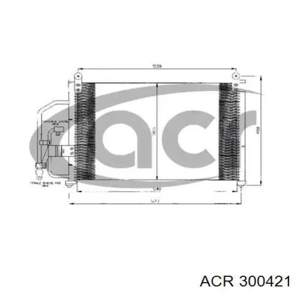 Радиатор кондиционера 300421 ACR