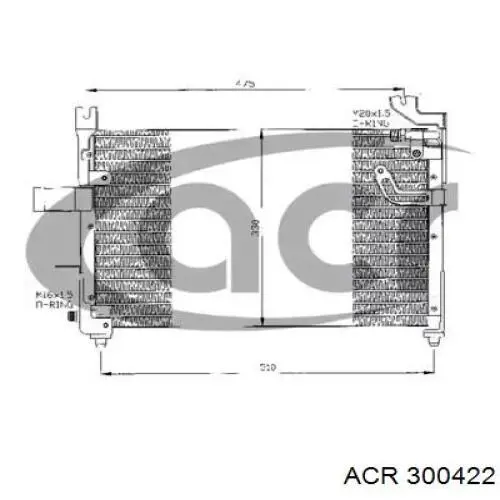 Радиатор кондиционера 300422 ACR