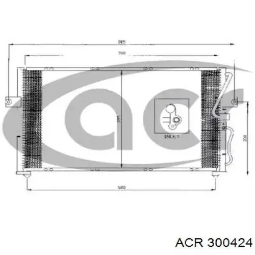 Радиатор кондиционера 300424 ACR